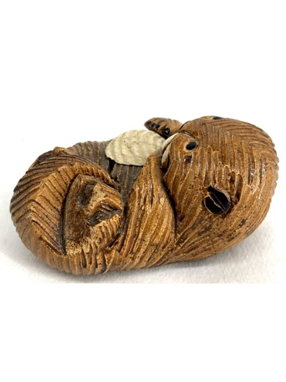 Artesania Rinconada Uruguay Vicuna Sea Otter Art Pottery Figurine 3.5” Long FLAW - Picture 4 of 7
